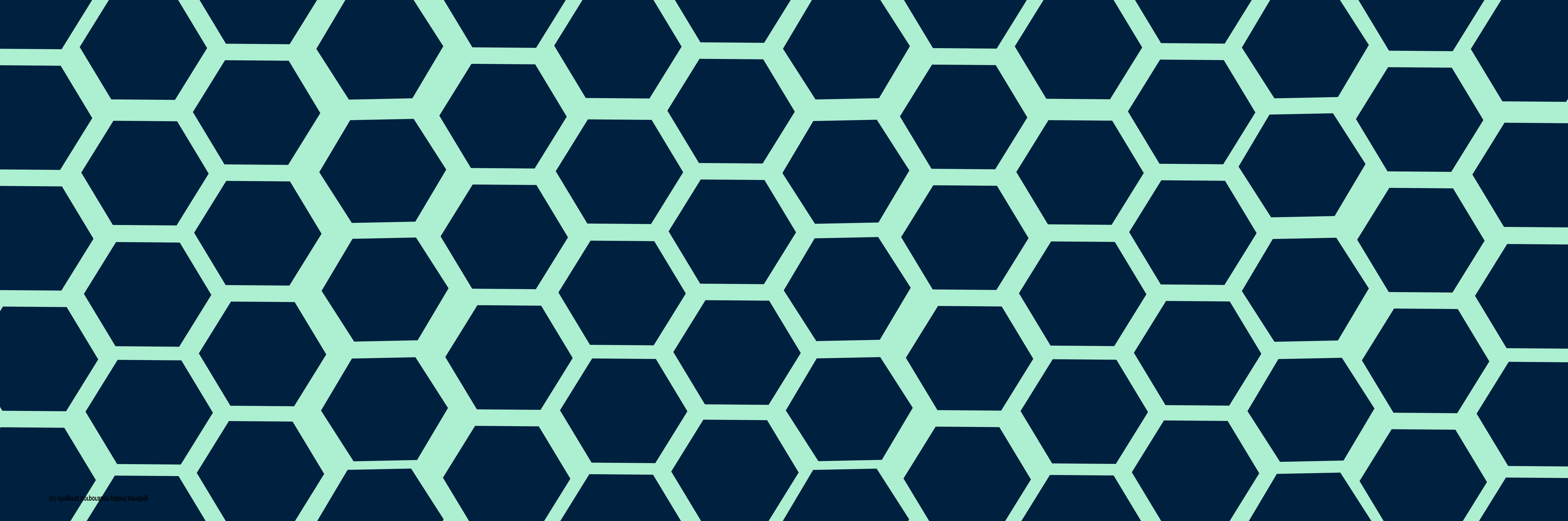 Hexagon sailor blue and mint