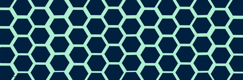 Hexagon sailor blue and mint