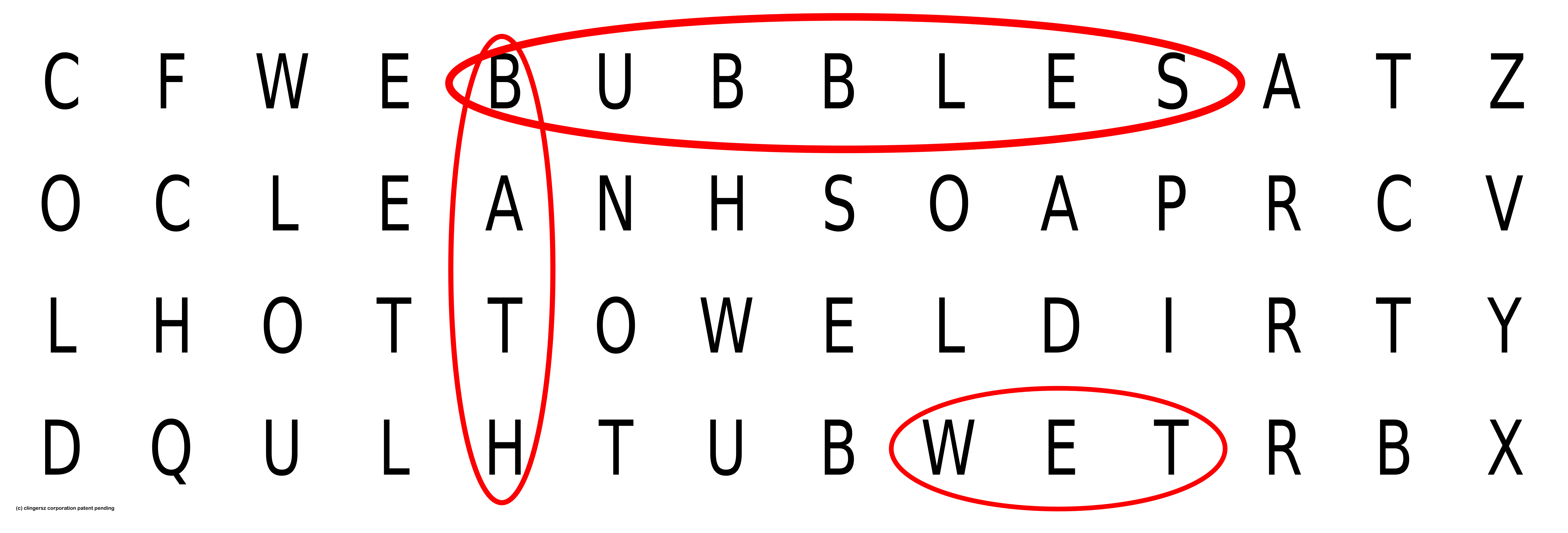 Tub Word Search
