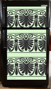 fridge arabesque decorative art green